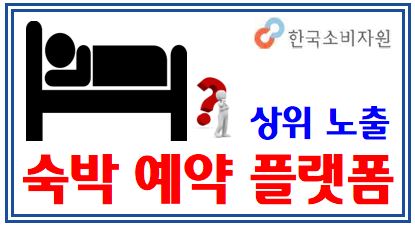 숙박 예약 플랫폼 조사결과 (feat. 한국소비자원) : 상위노출, 인기, AD, MD, 광고상품, 추천순, 피해구제, 위약금, 네이버예약, 야놀자, 여기어때, 아고다, 호텔스닷컴