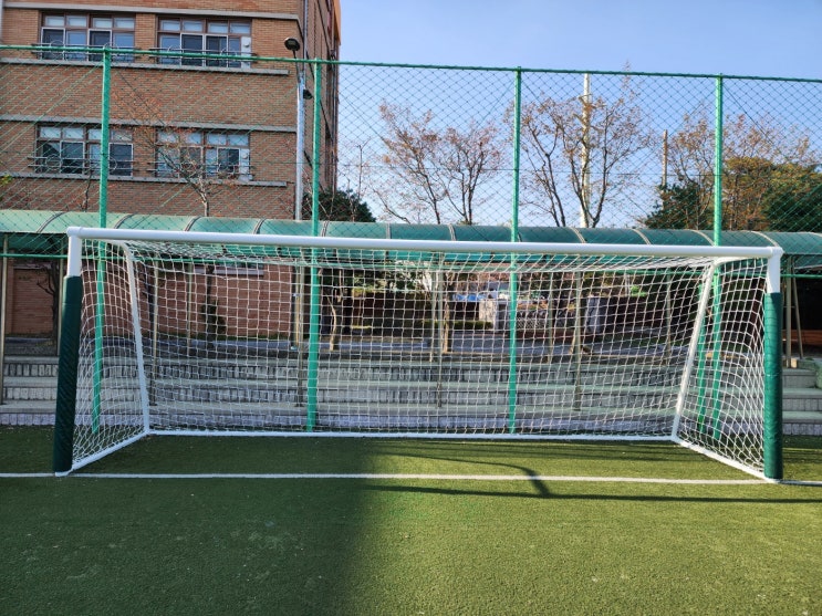  [날개스포츠] 남양주예봉중학교 축구골대 도색, 축구골대 페인트 작업