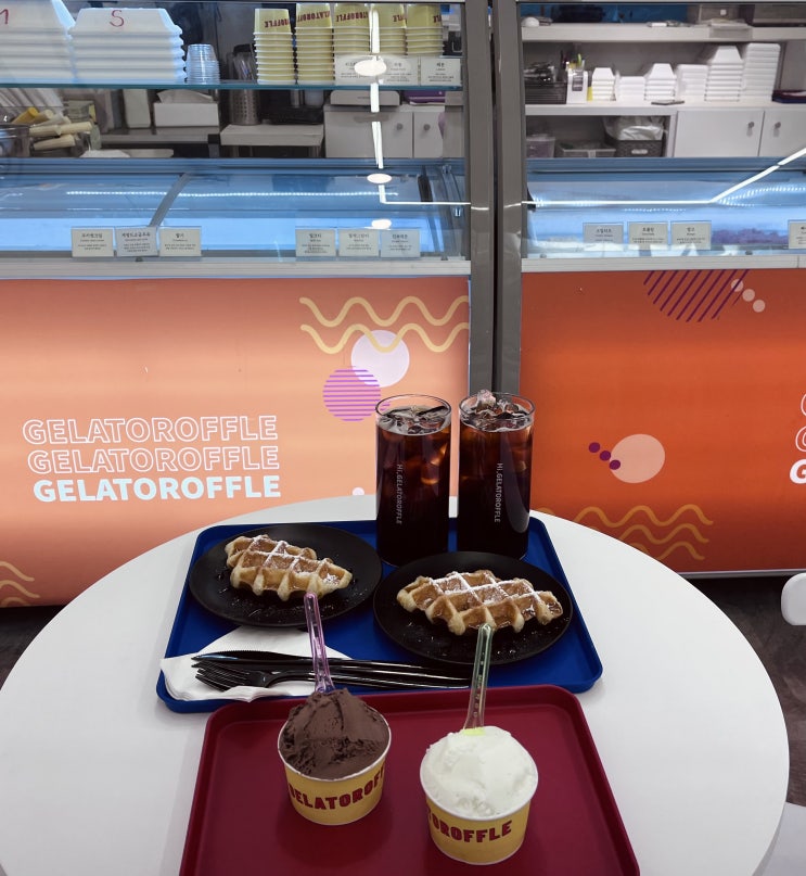 *젤라또로플* 운정 파주디저트 젤라또맛집 & 커피랑 크로플세트 *젤라또로플* 운정 파주디저트 젤라또맛집 & 커피랑 크로플세트