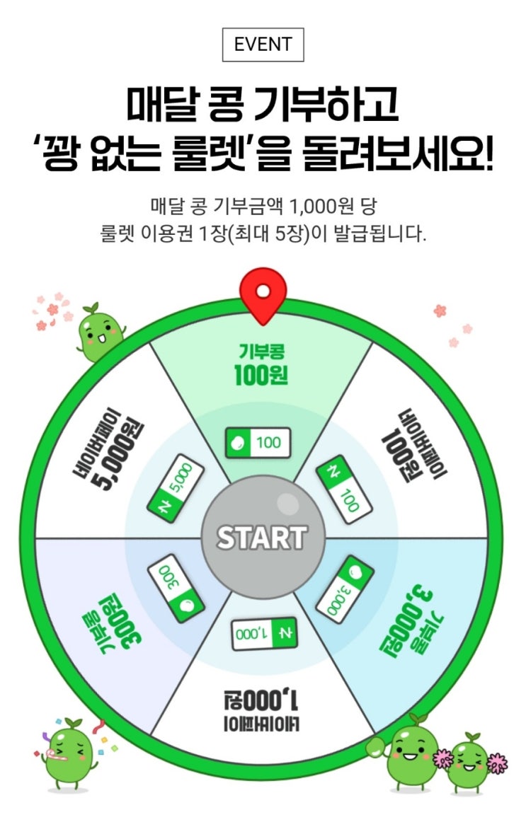  해피빈 꽝 없는 룰렛