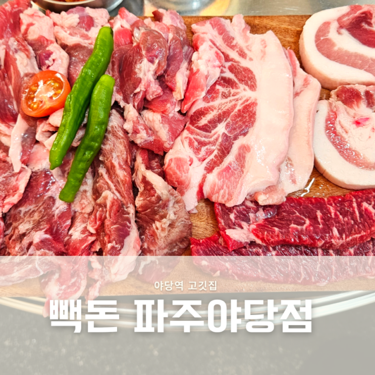  야당역 고깃집 [빽돈 파주야당점] 운정맛집으로 유명한 방송출연 맛집