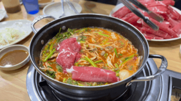  부천역 찐맛집 박승광샤브손칼국수 : 마라탕 수혈보다 박승광 수혈... 중독성 갑 샤브샤브 칼국수