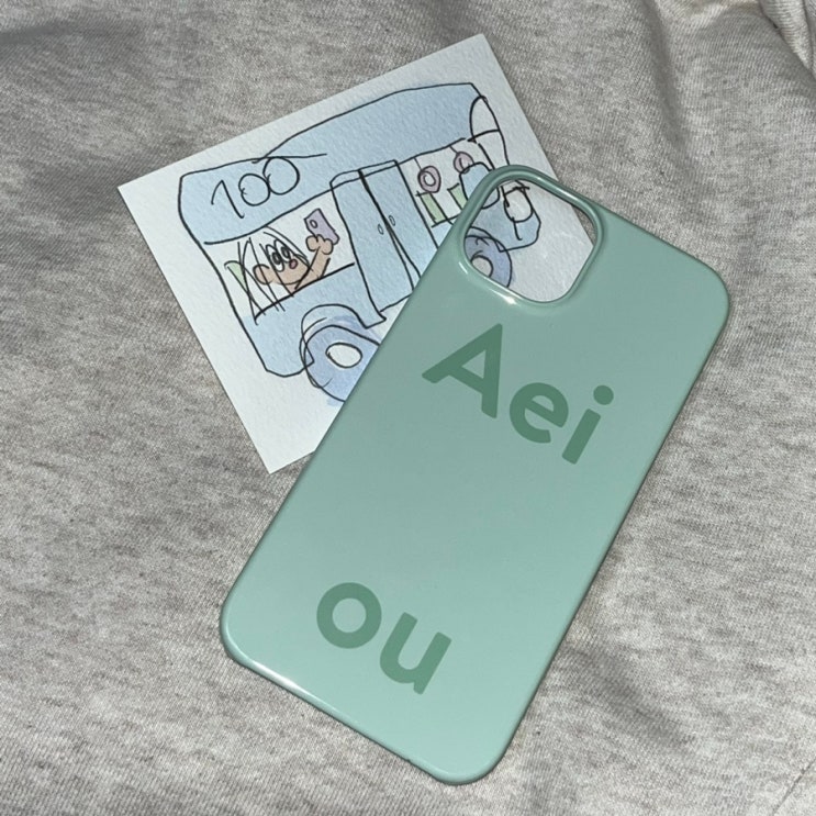 [아에이오우 Aeiou] Aeiou Phone case Glossy_Pastel Mint | #아에이오우폰케이스 #아이폰폰케이스 #폰케이스브랜드