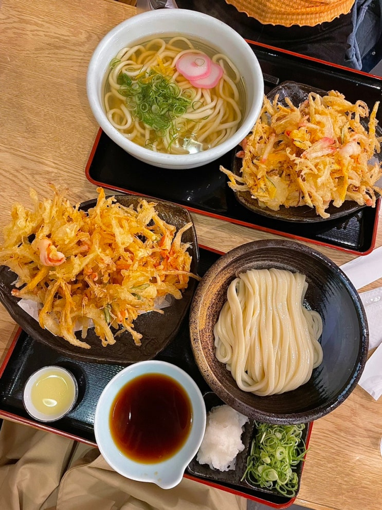  오사카 오렌지스트릿 튀김우동 맛집 [우동 하나키리] 후기