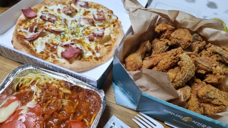  [철산 배달맛집]"피자나라 치킨공주 광명 하안점"- 더블포테이토 피치세트+페퍼로니 스파게티!(w.배민1 배달팁)
