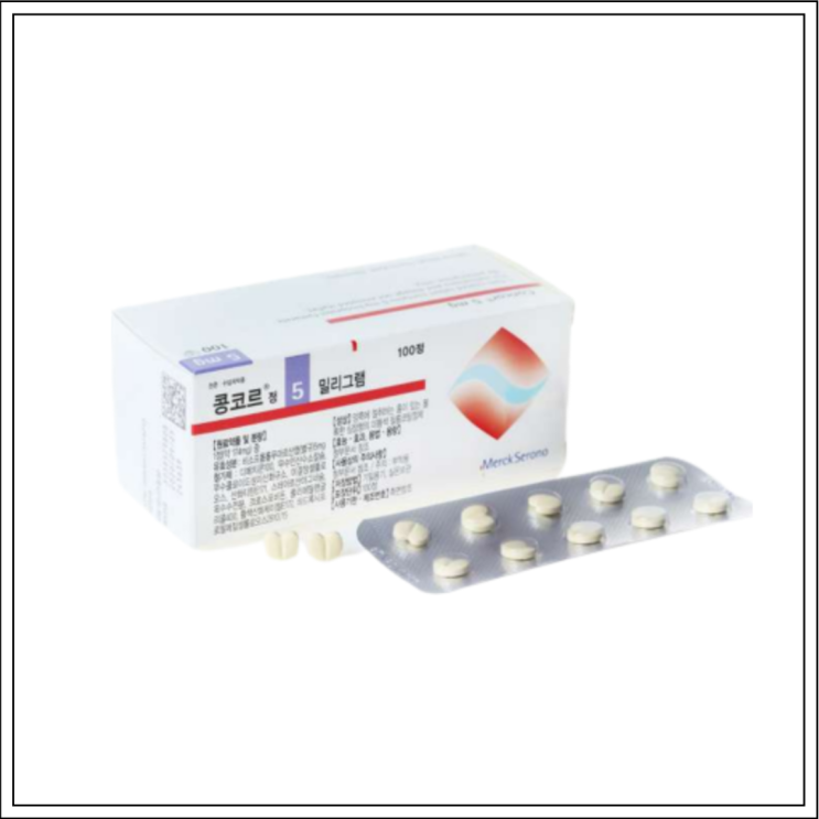  콩코르정 5mg, 성분/효능효과/먹는법/주의사항 알고 드세요~