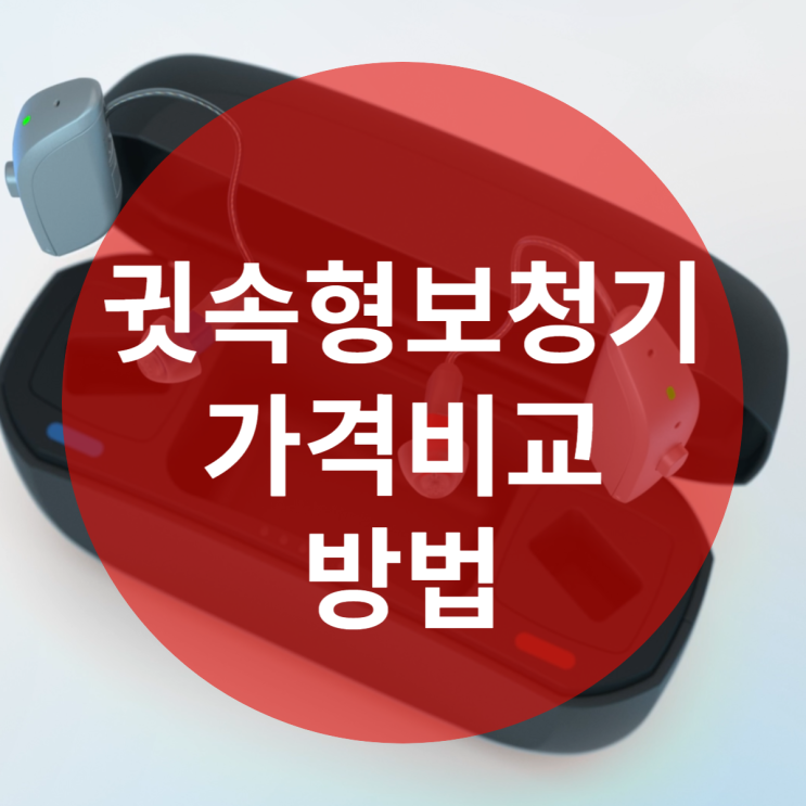  귓속형보청기 가격비교 방법?