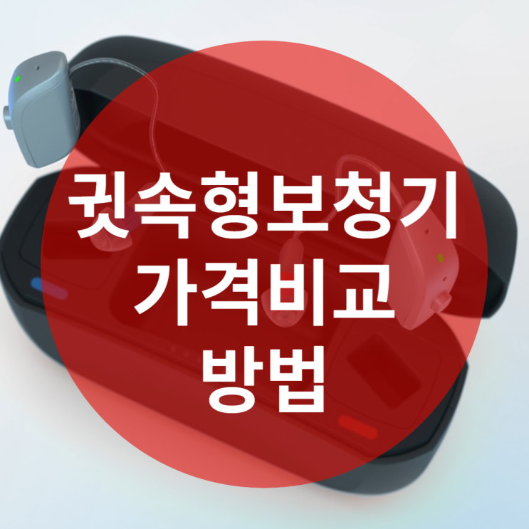 귓속형보청기 가격비교 방법?