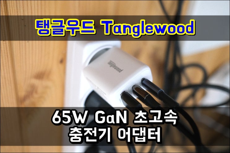 탱글우드 최대출력 65W GaN 멀티 초고속 충전기 어댑터