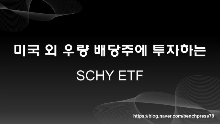 미국 외 우량 배당주 투자, SCHY ETF