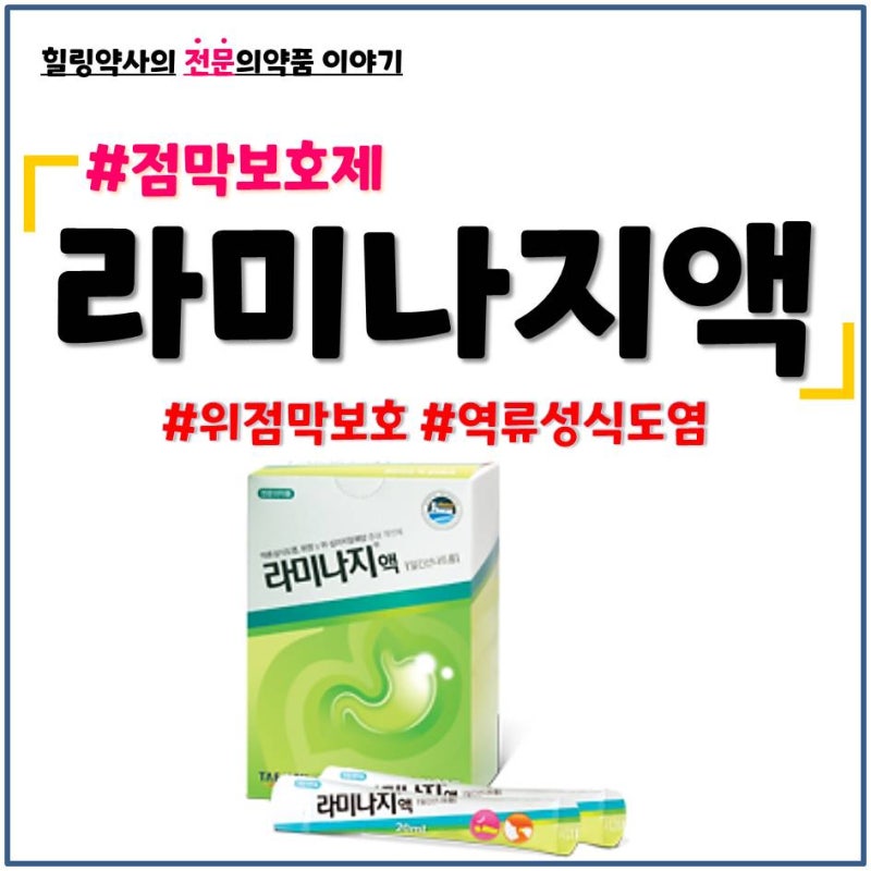 라미나지액 20Ml 라미나지 역류성 식도염 약 위궤양 십이지장궤양 위염 위점막 보호 Gerd 성분 효능 효과 복용법 부작용 주의사항 :  네이버 블로그