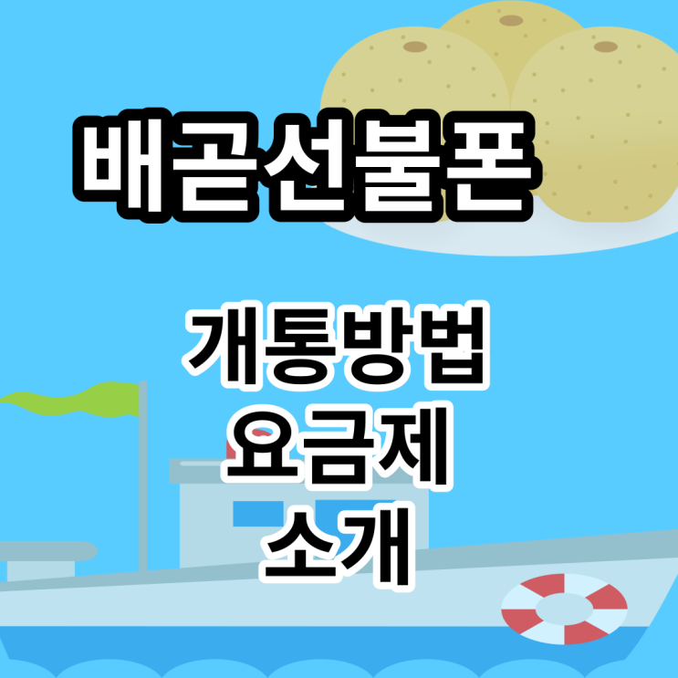  배곧신도시 선불폰 개통방법과 요금제