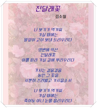  꽃시/마구마구 피어라 김소월 진달래꽃