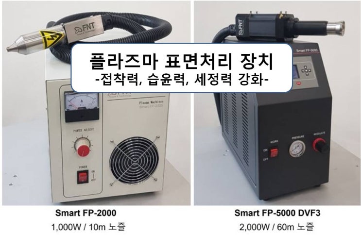  플라즈마처리 접착력강화,습윤력강화,세정력강화 플라즈마표면처리장치(다인펜측정)