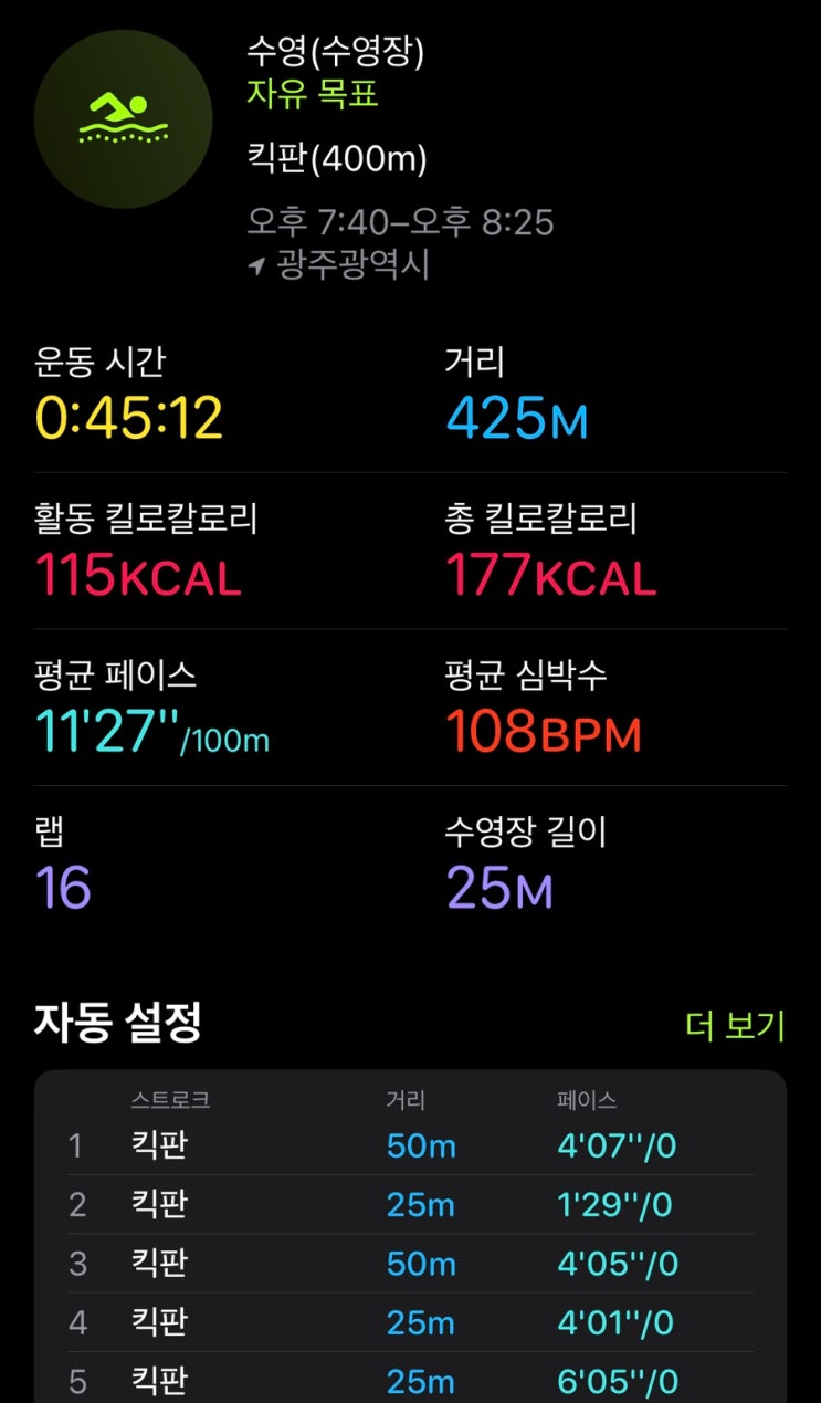  수영일기6 - 4월 첫 강습