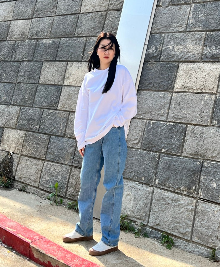 남자레이어드티셔츠 맨즈캐슬 긴팔티로 4월 5월 패션 입어봄
