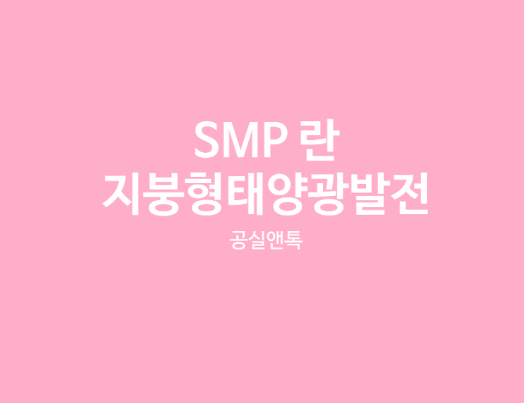  SMP 지붕형 태양광발전소 임대사업 초보투자자 용어 (GS건설에서 시공)