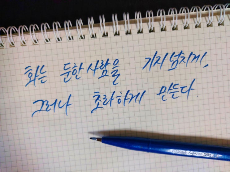  화는 둔한 사람을 기지 넘치게, 그러나 초라하게 만든다.