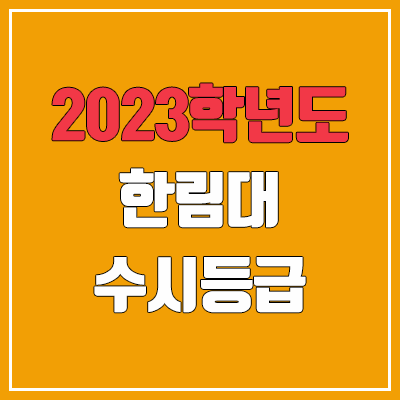 2023 한림대 수시등급 (예비번호, 한림대학교)