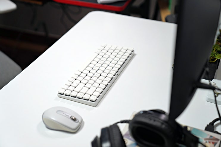  예쁜 화이트 컬러 K3 Retro 기계식 키보드