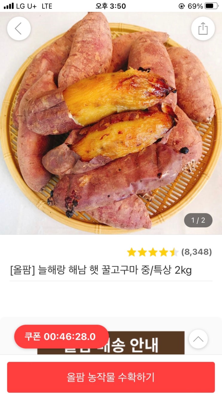  (앱테크추천)올팜으로 꿀고구마 키우고 무료배송 받기!