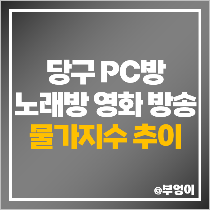 오락 문화 세부 가격 물가지수 : 영화관 티켓 표 PC방 노래방 비용 방송 수신료 당구장 값 역대 연도별 상승률 추이