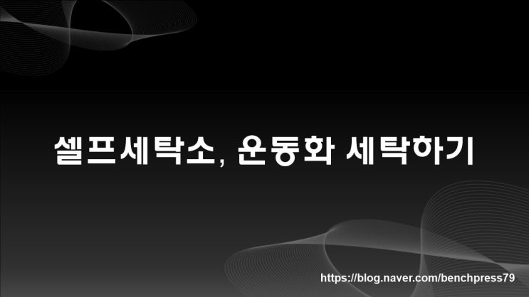  셀프세탁소, 운동화 세탁하기