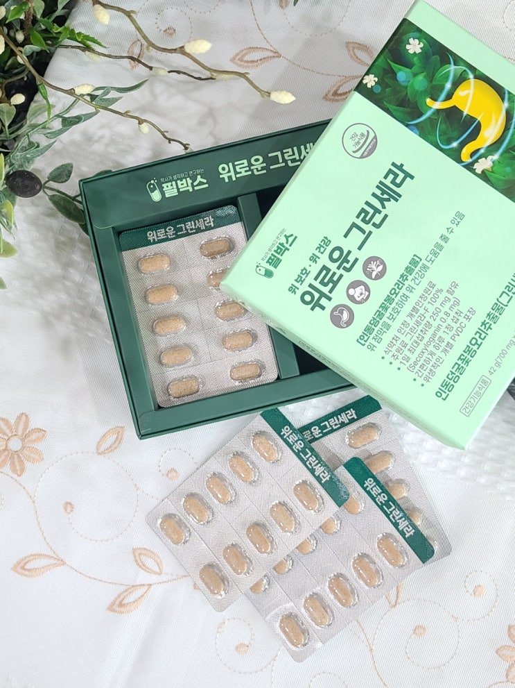  한국의 카베진, 약국위장약 홍익메디케어 필박스 위건강 위보호 위로운 그린세라