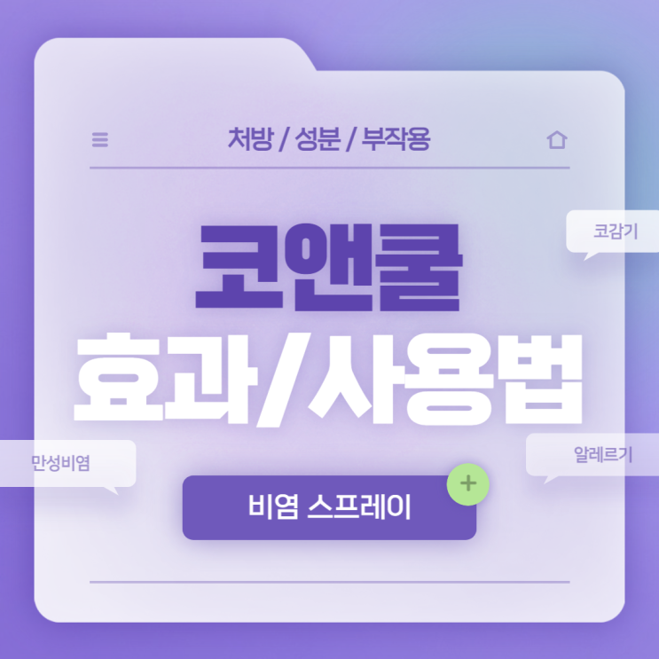  비염 스프레이 : 코앤쿨 나잘스프레이 효과 및 사용법 【#코감기 #만성비염 #부비동염 #알레르기비염 #코막힘 #콧물 #머리무거움 #재채기 #자일로메타졸린 #클로르페니라민말레산염】