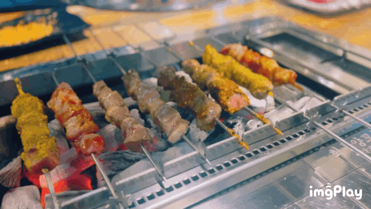  맥주가 맛있게익어가는중인  양꼬치 체인점 “참숯 화룡양꼬치 원주 단구점”