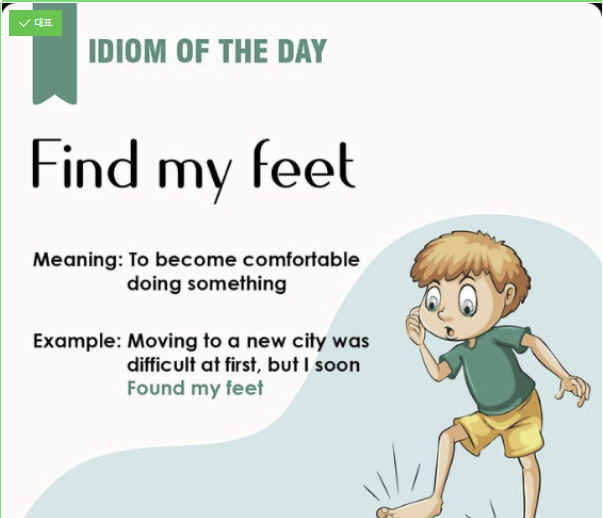  [영어]Find my feet을 아시나요?