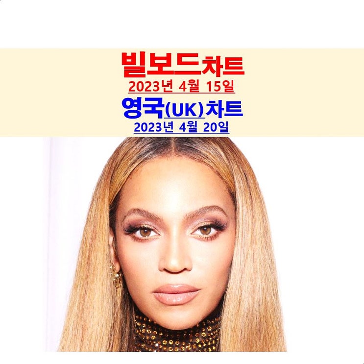 빌보드차트분석 2023년4월15일::비욘세의 푸시 분쇄기=클로이... 