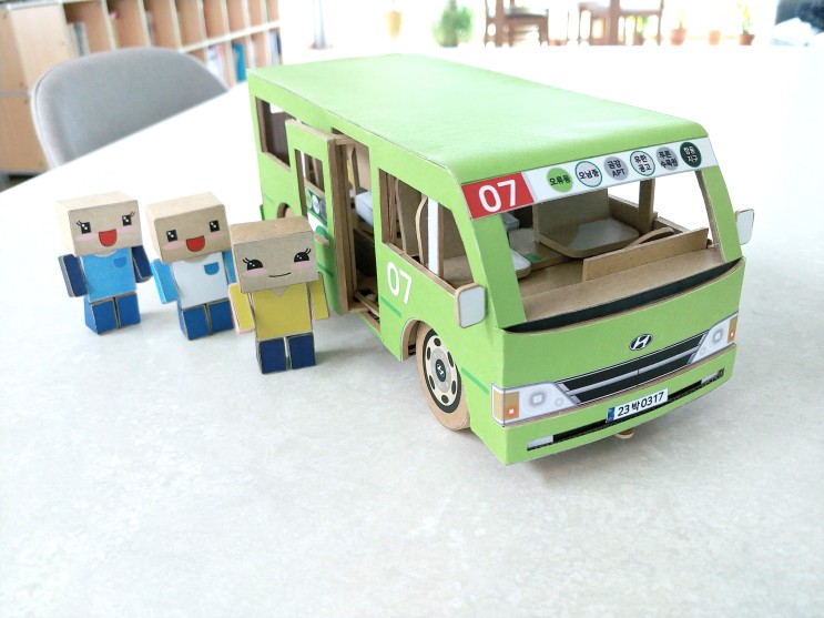 42.현대 카운티 마을버스(박스로 자동차 만들기, 무선 조종) Hyundai County Townbus(How to make a cardboard RC car) 박스카맨