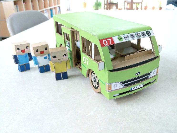  42.현대 카운티 마을버스(박스로 자동차 만들기, 무선 조종) Hyundai County Townbus(How to make a cardboard RC car) 박스카맨