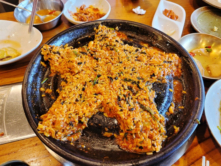  양산 북정 누리마실 오리주물럭 볶음밥