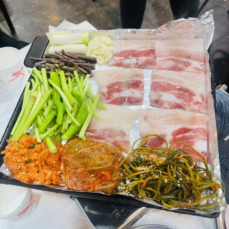 [강릉교동맛집] 강릉 교동식당 / 국내산 신선한 냉삼먹고왔어요