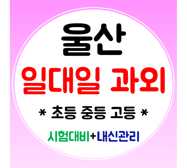  울산 병영 수학과외 고등 영어과외 국어 전과목 1:1 맞춤관리
