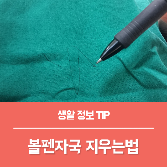  옷에 볼펜자국 지우는법 4가지, 버물리 알코올 버터로 지우기