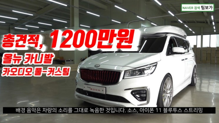  올뉴 카니발 카오디오 + AV 풀-커스텀 작업 팀보가에서!