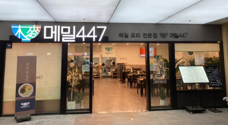 서면메밀국수맛집 메밀447 냉소바 비빔국수 왕만두