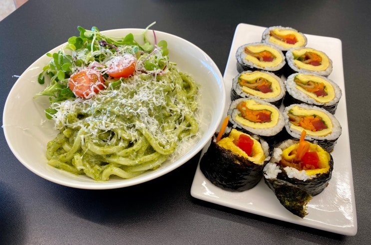  [서울 마포구] 망원동 맛집, 샐러마리 / 샐러 김밥, 바질우동, 망원역 망원시장 망리단길 동교초등학교 분식집 김밥집