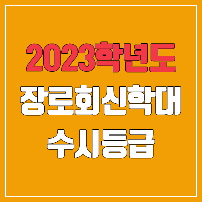 2023 장로회신학대학교 수시등급 (예비번호, 장로회신학대)