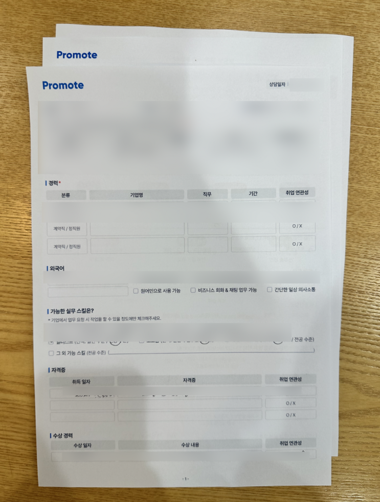  [취업준비]프로모트 첫 상담 후기
