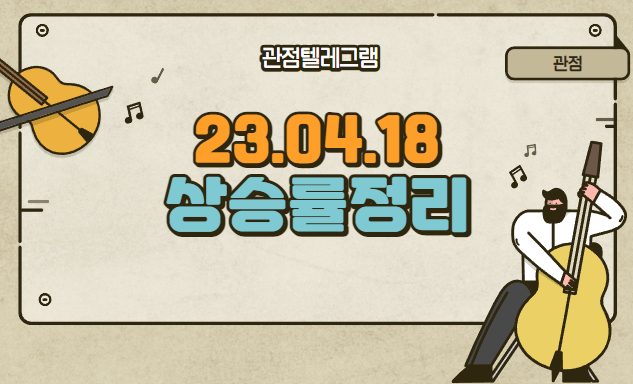 4월 18일 상승률정리 (비츠로시스.이화전기.선바이오.이브이첨단소재.초록봄이앤엠.티에스아이.모베이스전자.에스엠벡셀.크리스탈신소재.레이크머티리얼즈.동국산업.다이나믹디자인.포스코스틸)