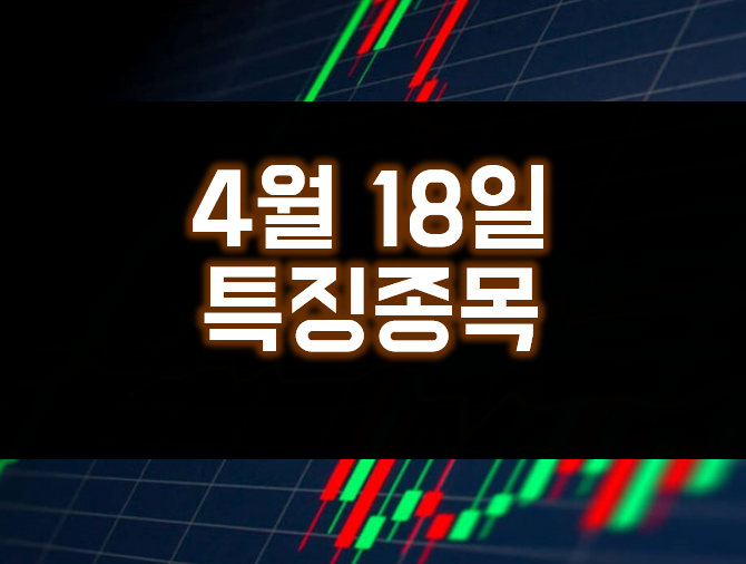  4월 18일 특징종목 모베이스전자, 레이크머티리얼즈, 아모센스, 인벤티지랩, 코윈테크,아바코, 이아이디