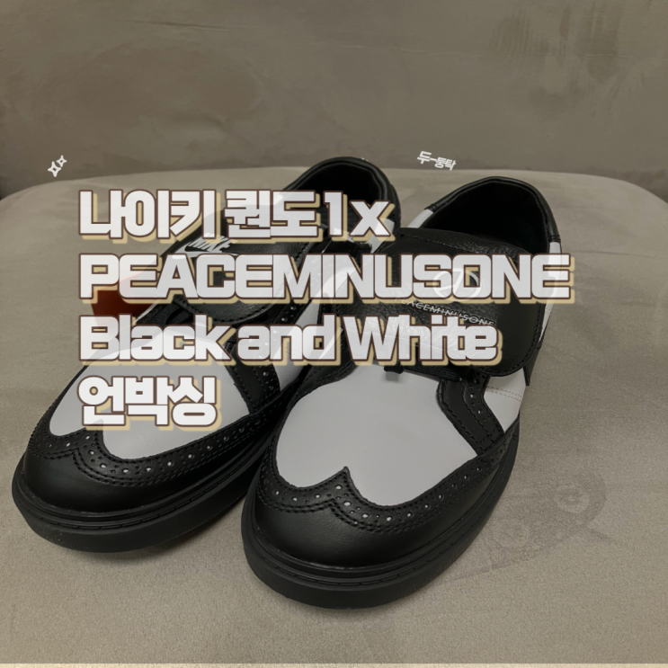  나이키 퀀도 1 x PEACEMINUSONE Black and White 언박싱(ft.나이키 공홈)