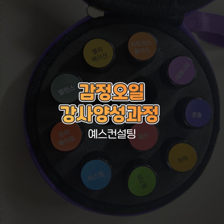  감정오일 강사 양성과정 with 예스컨설팅