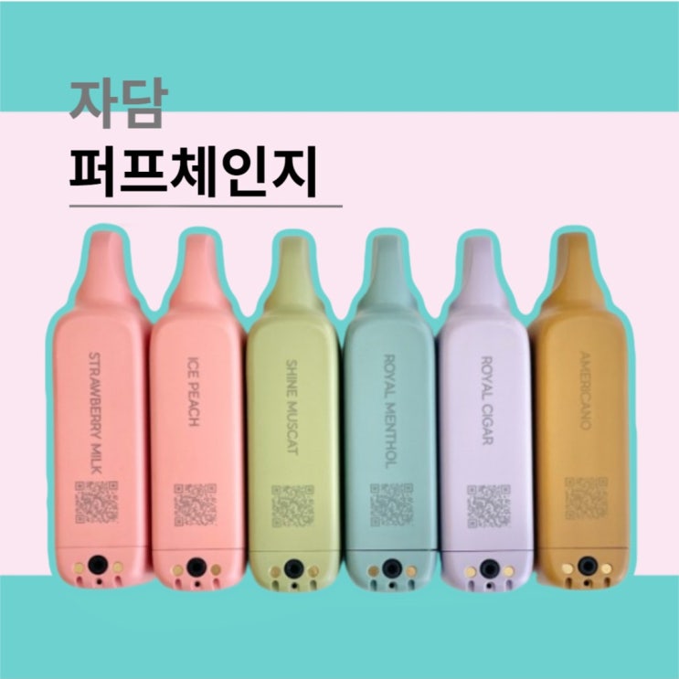  자담 퍼프체인지 일회용 전자담배~!! 12ml 대용량 CSV 출시~