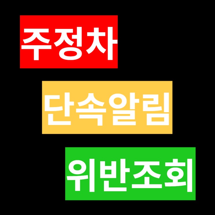  주정차위반 조회 및 주정차단속 알림서비스로 과태료 예방하기
