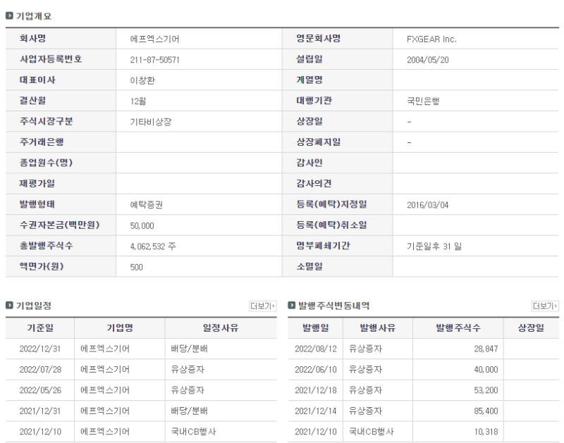 [에프엑스기어]22년도 사업보고서